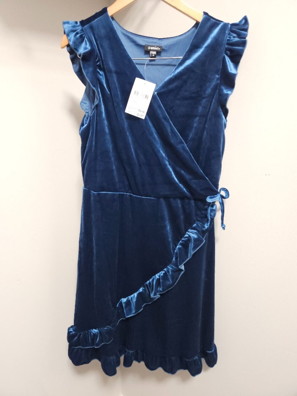 Zunie Blue Velvet Dress